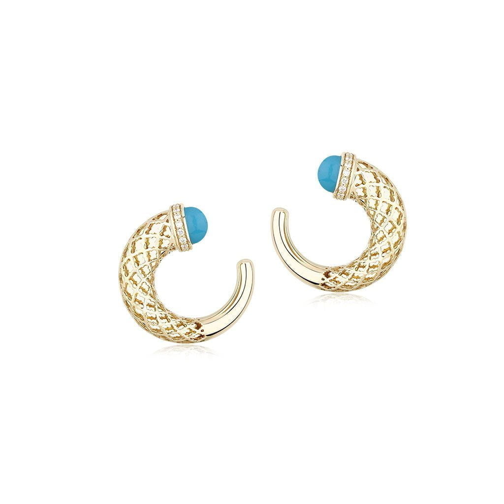 Hilal Earrings in Turquoise