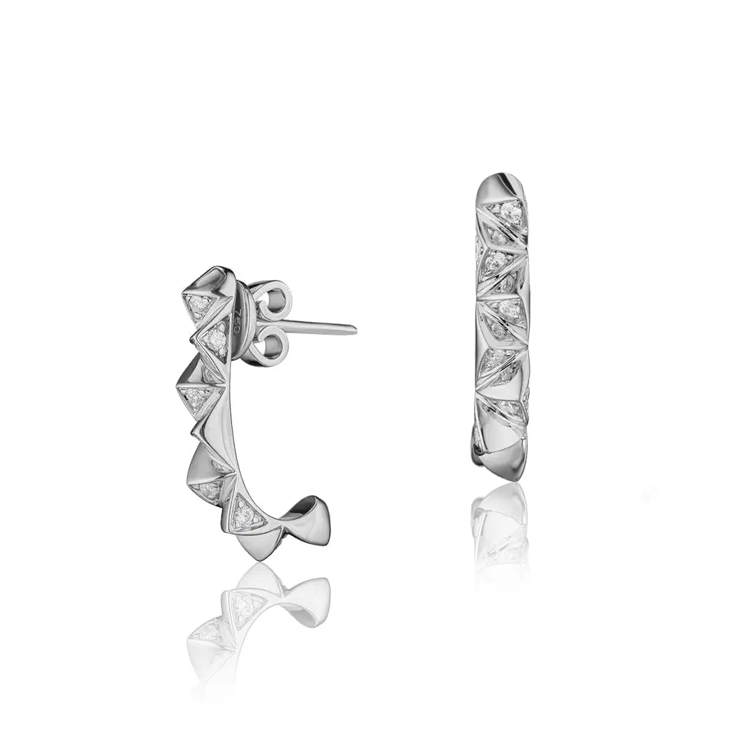 Tilal Small Earrings#Gold_White Gold