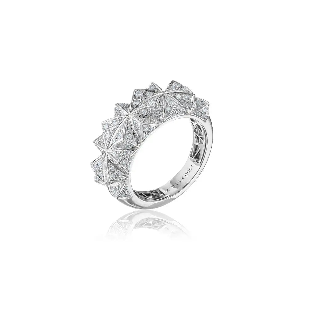 Tilal Medium Ring#Gold_White Gold