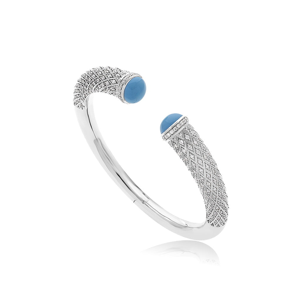 Al Noor Harmony Bangle in Turquoise - Misk Dubai,Bangles, al-noor-harmony-bangle-in-turquoise, , Misk Dubai,  Misk, Misk Jewellery, Misk Jewelry, Gold, Emirati Gold, Emirati Design, Jewelry Emirati, Saudi Jewelry, Gold Saudi Arabia, Dubai, Abu Dhabi, Saudi Arabia, KSA, UAE, United Arab Emirates, 18kt, مجوهرات , مجوهرات مسك, مجوهرات اماراتية , دهب , سعودية ذهب